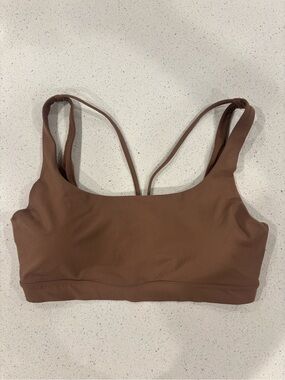 Athleta Exhale Sports Bra Light Support Workouts, Camel XL